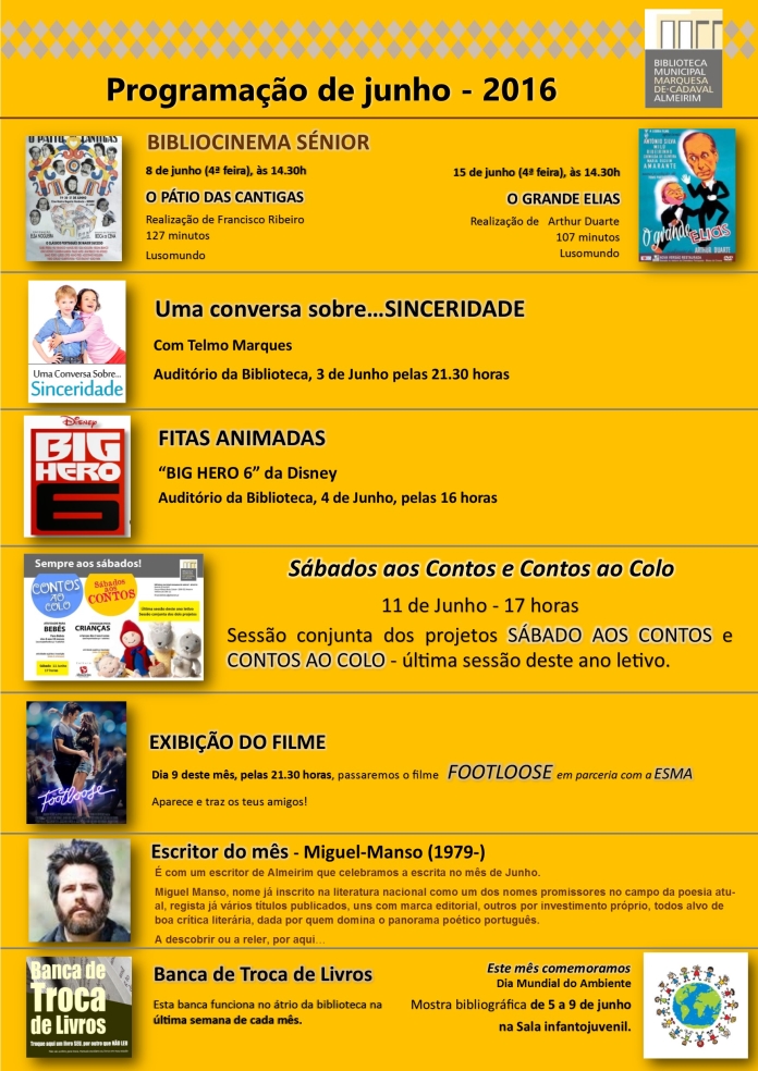 junho 2016 programação