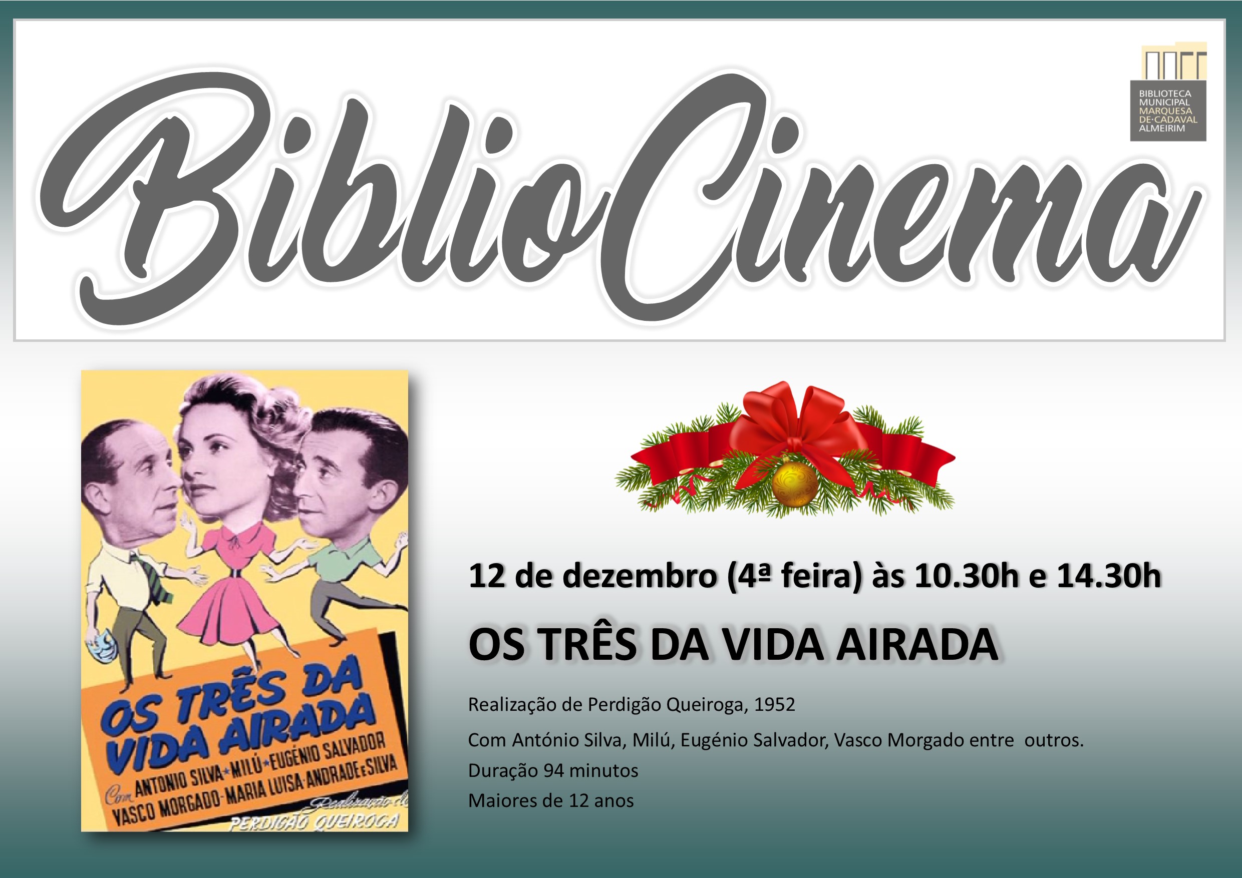 bibliocinema dezembro 2018