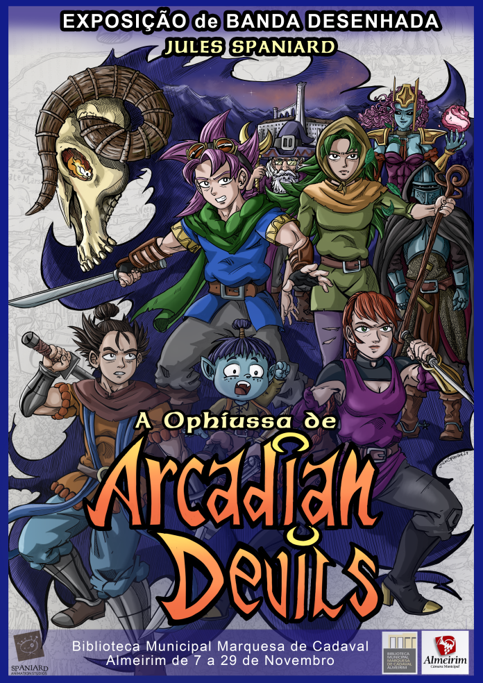 poster para expo biblioteca arcadian devils