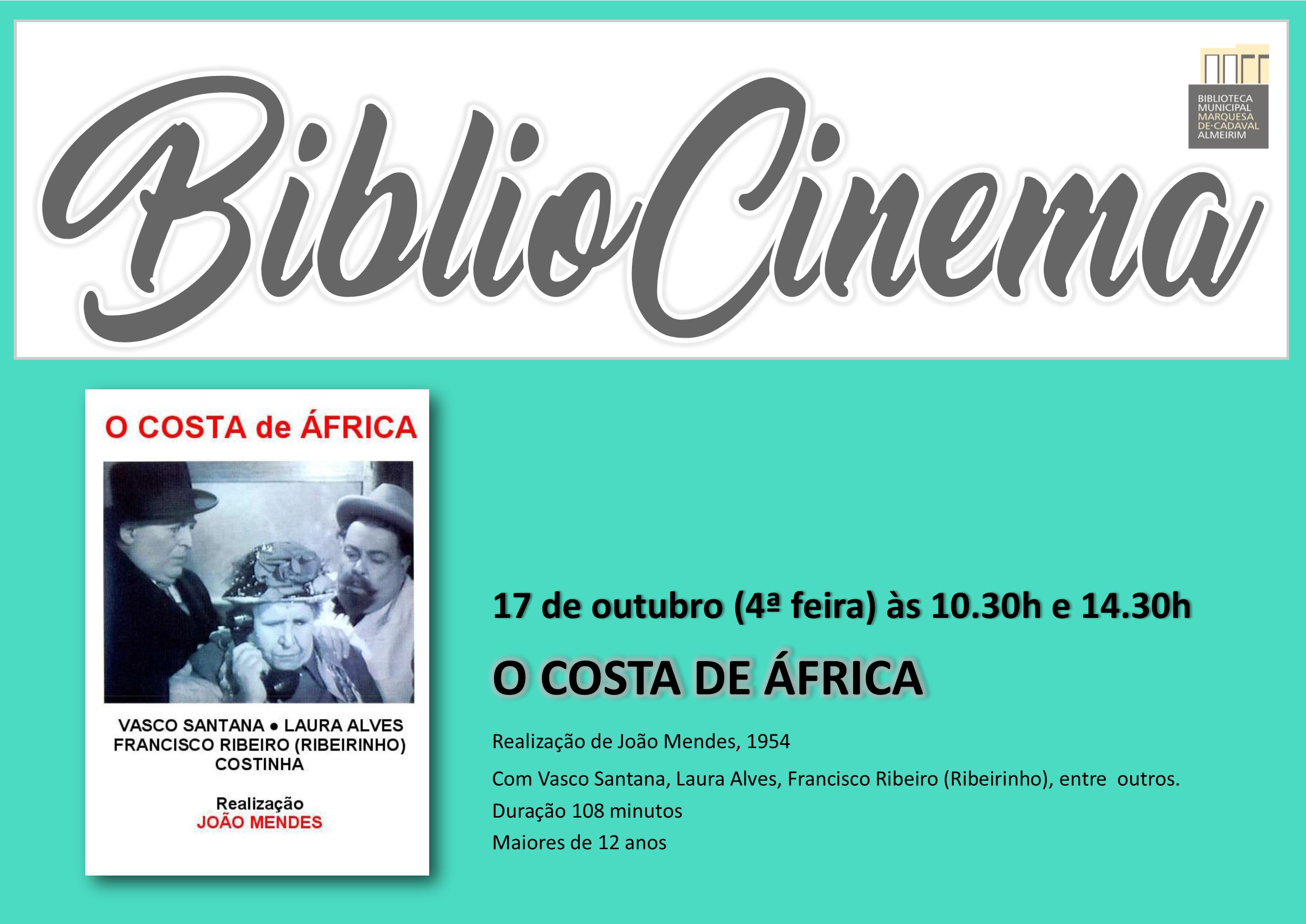 bibliocinema outubro 2018