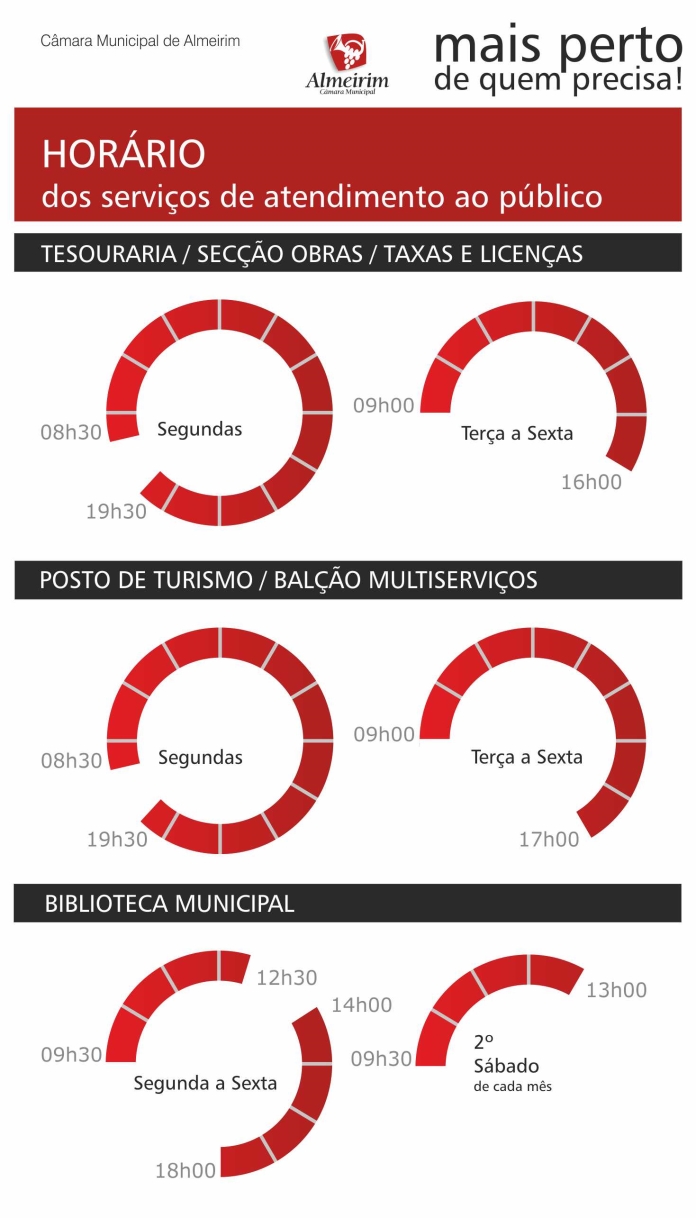 horario 2018 serviços cma