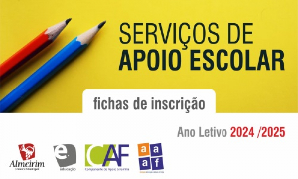 Inscrição nos serviços de Apoio Escolar